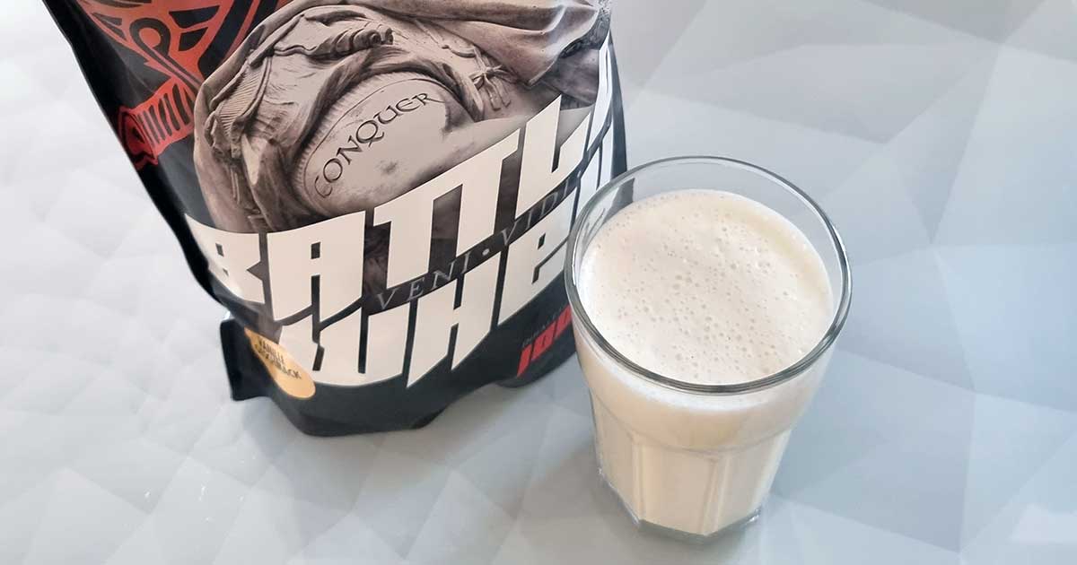 Bild zeigt das frisch zubereitete Big Zone Battle Whey