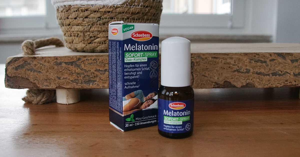 Bild zeigt Schaebens Melatonin Sofort Spray im echten Test