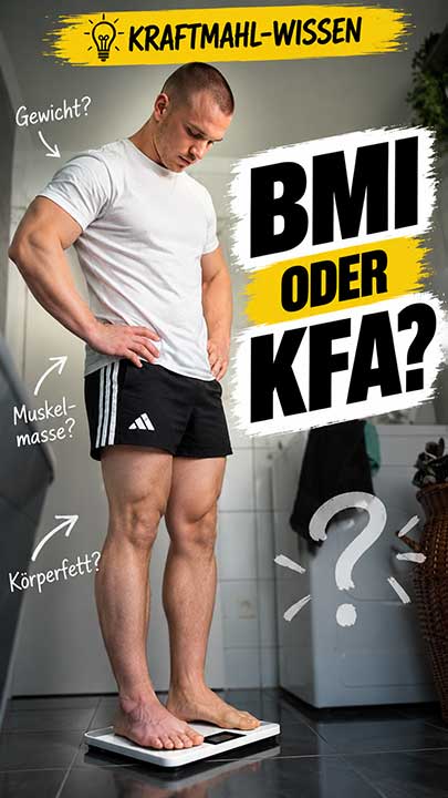 Nico auf Waage als Symbol für Körperfettmessung im Video BMI vs. KFA: Was ist wirklich aussagekräftiger?