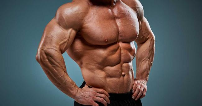 Bild zeigt Sportler mit gut entwickelter Brust