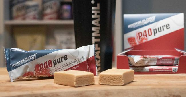 Bodybuilding Depot P40pure Proteinriegel Erdbeere-Joghurt im Praxistest