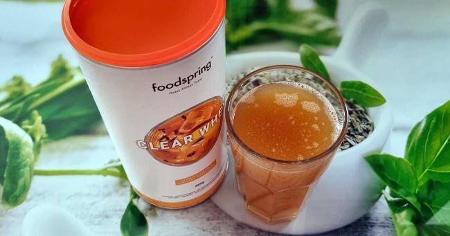 Bild zeigt Foodspring Clear Whey im Test